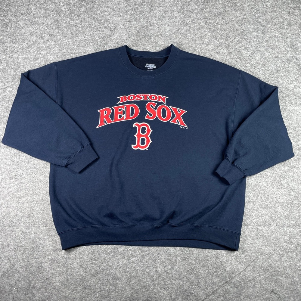 Boston Red Sox Sweatshirt Mens 2XL Navy Blue Stitches MLB Crew Neck Pullover